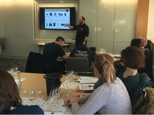 John Teaching Champagne Bureau Masterclass at Sheffield Hallam University