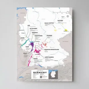 Map of wine regions in Germany.