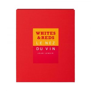 Red box with 'WHITES & REDS LE NEZ DU VIN' by Jean Lenoir on the cover.